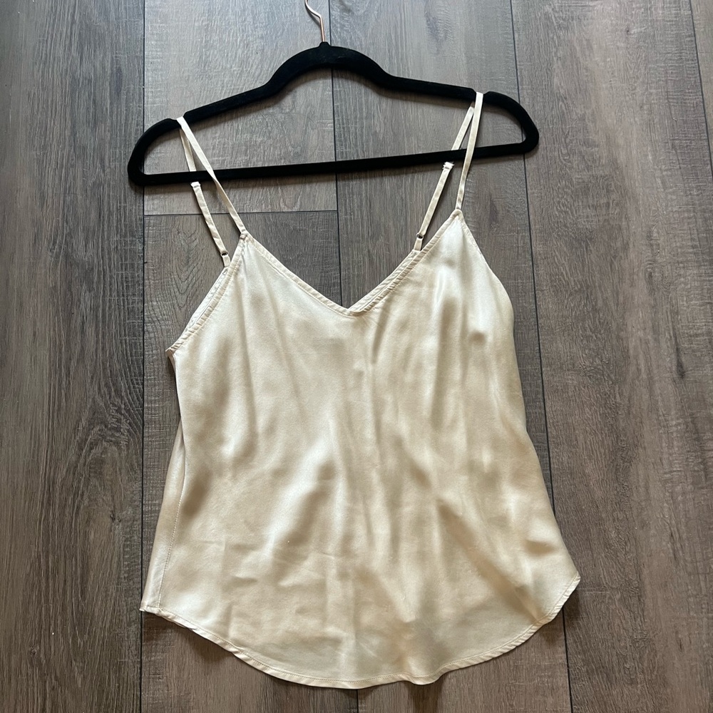 Reformation Silk Cami Champagne Color Medium, Like new